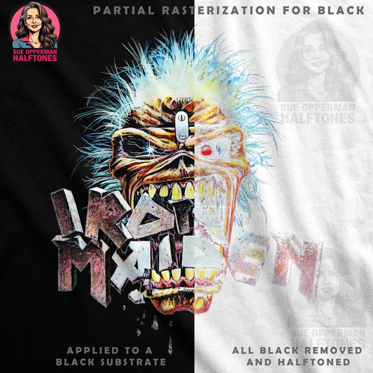 Music Skull Iron Maiden Theme Halftone T-Shirt Design - halftone PNG for T-shirts – Sue Opperman Halftones