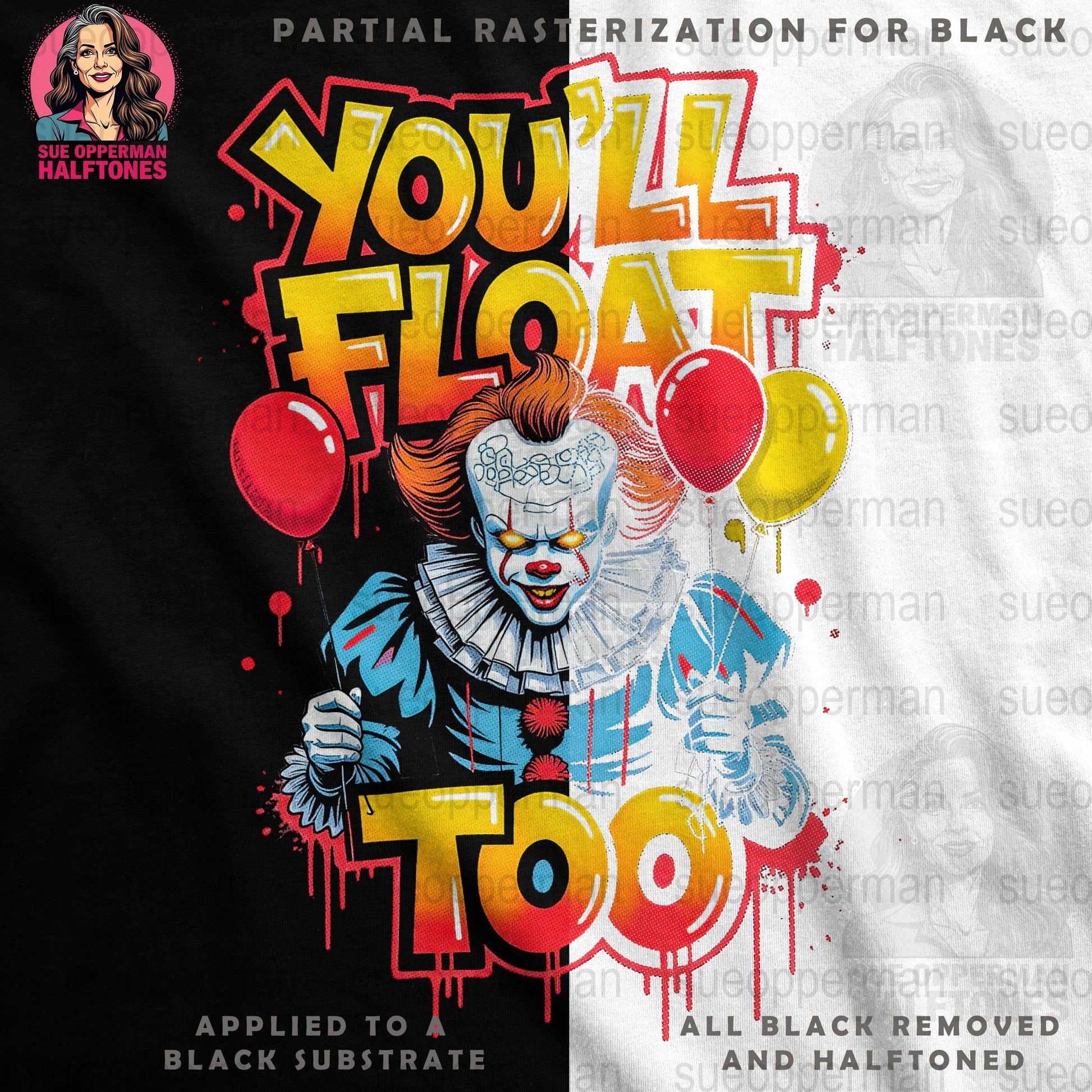 Float Too Universal Print Bundle - halftone PNG for T-shirts – Sue Opperman Halftones