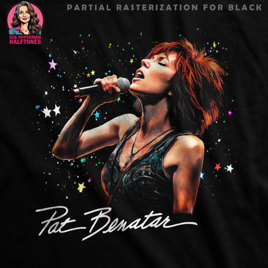Pat Benatar Halftone T-Shirt Design - halftone PNG for T-shirts – Sue Opperman Halftones
