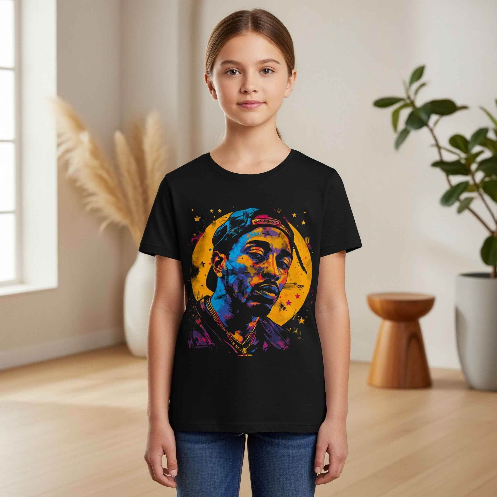 Rapper Portrait Artistic Design Digital Halftoned T-Shirt Design - halftone PNG for T-shirts – Sue Opperman Halftones