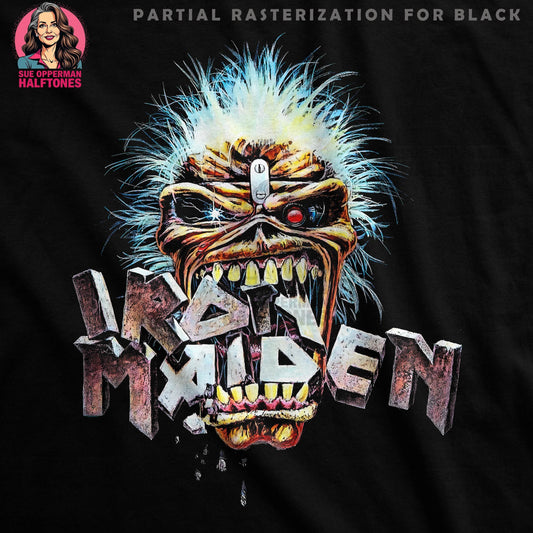 Music Skull Iron Maiden Theme Halftone T-Shirt Design - halftone PNG for T-shirts – Sue Opperman Halftones