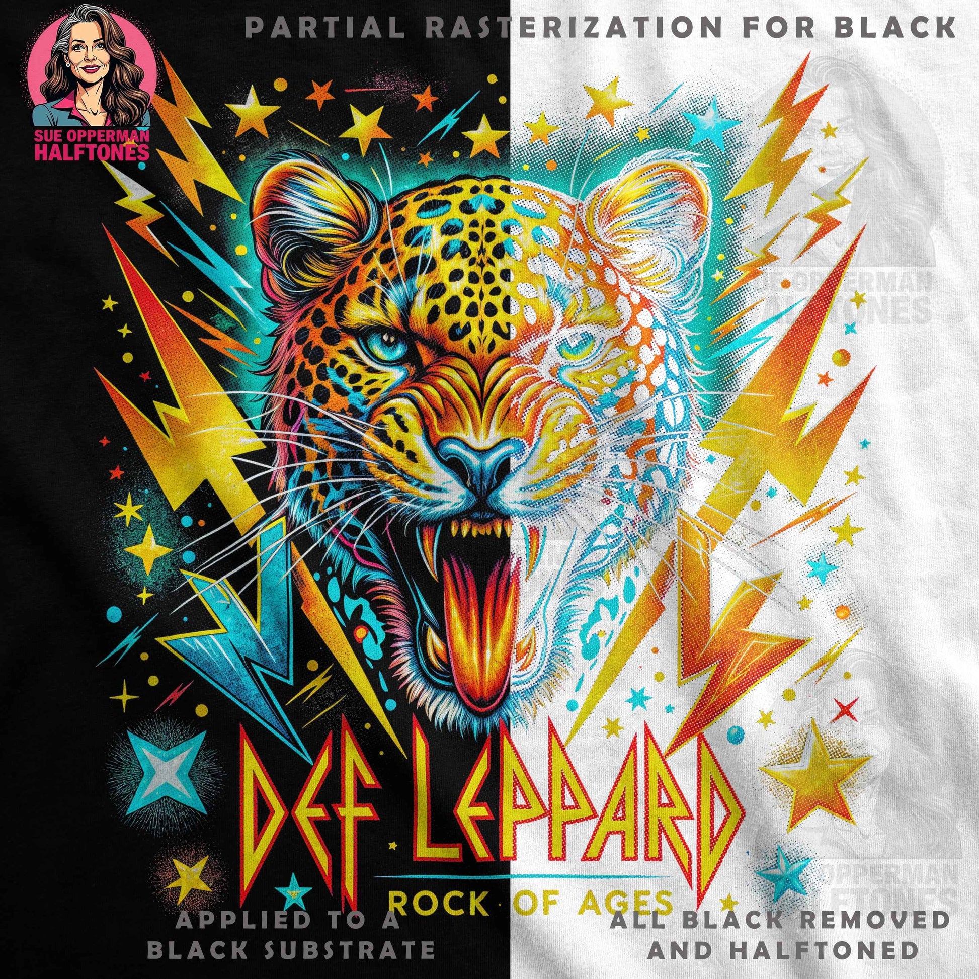 Music Animal Rock Band Halftone T-Shirt Design - halftone PNG for T-shirts – Sue Opperman Halftones