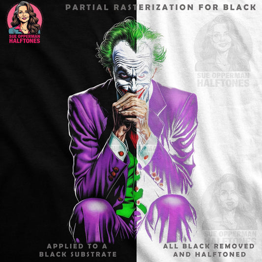 Celebrities Joker Inspired Halftone T-Shirt Design - halftone PNG for T-shirts – Sue Opperman Halftones