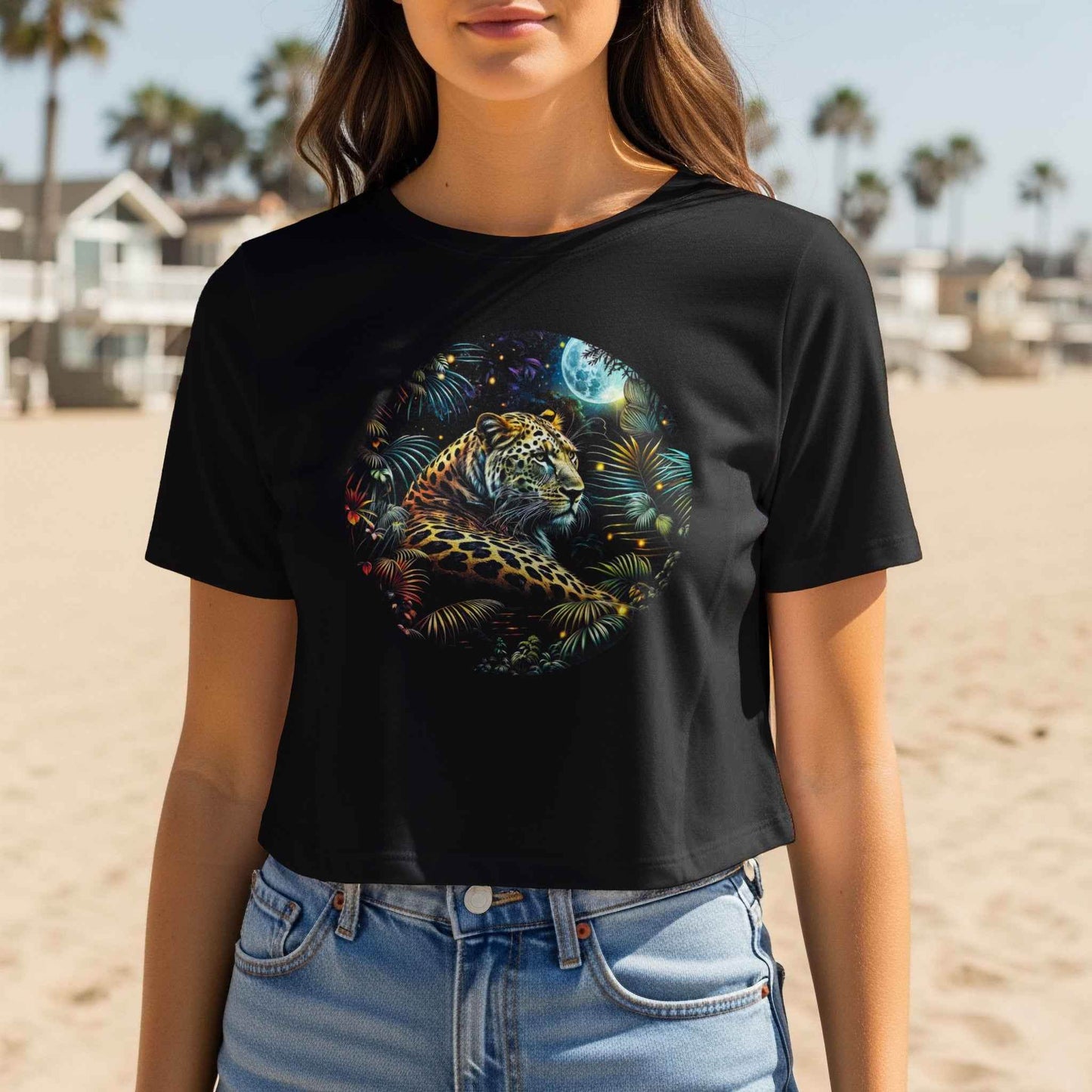 Jungle Cat Tropical Halftone T-Shirt Design - halftone PNG for T-shirts – Sue Opperman Halftones