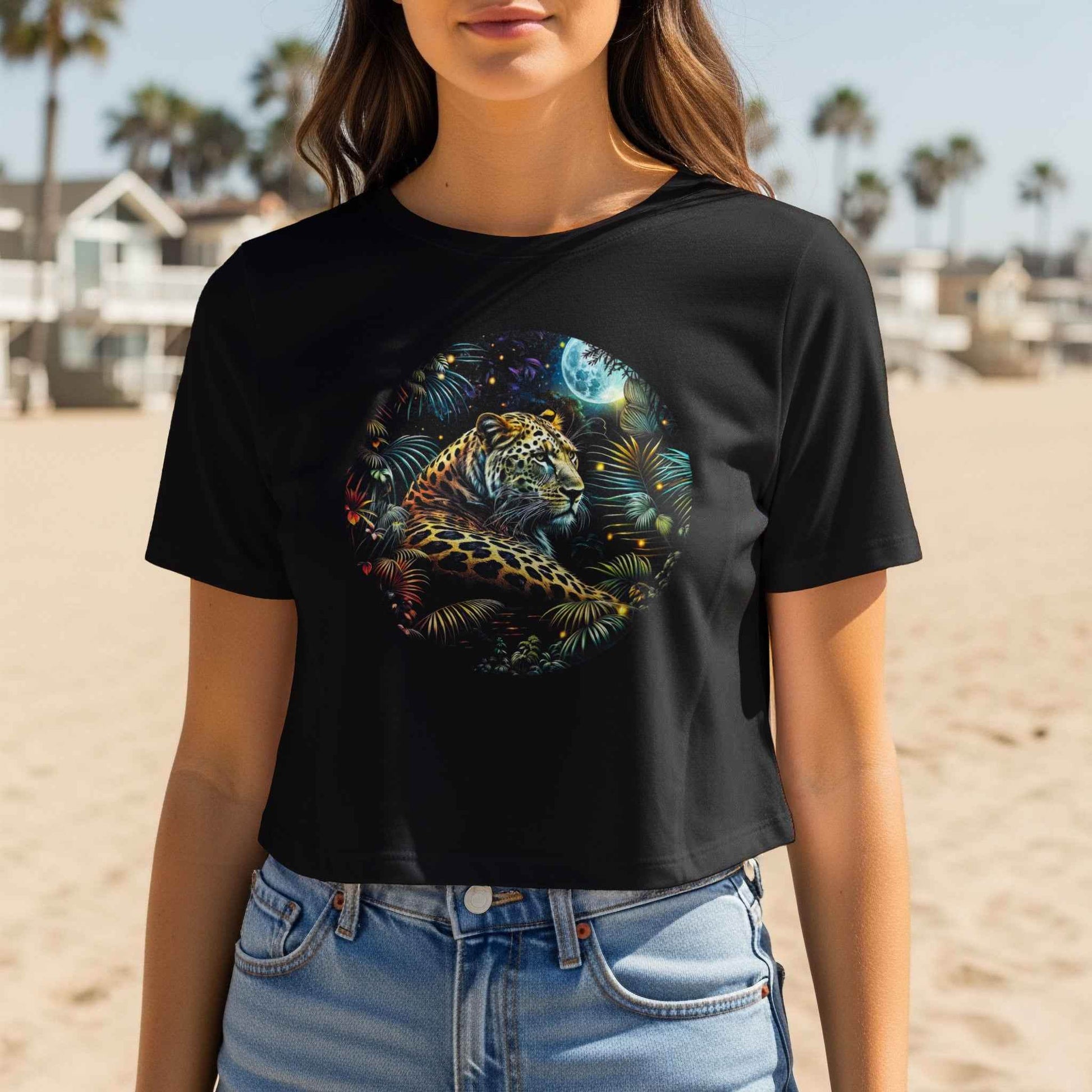 Jungle Cat Tropical Halftone T-Shirt Design - halftone PNG for T-shirts – Sue Opperman Halftones