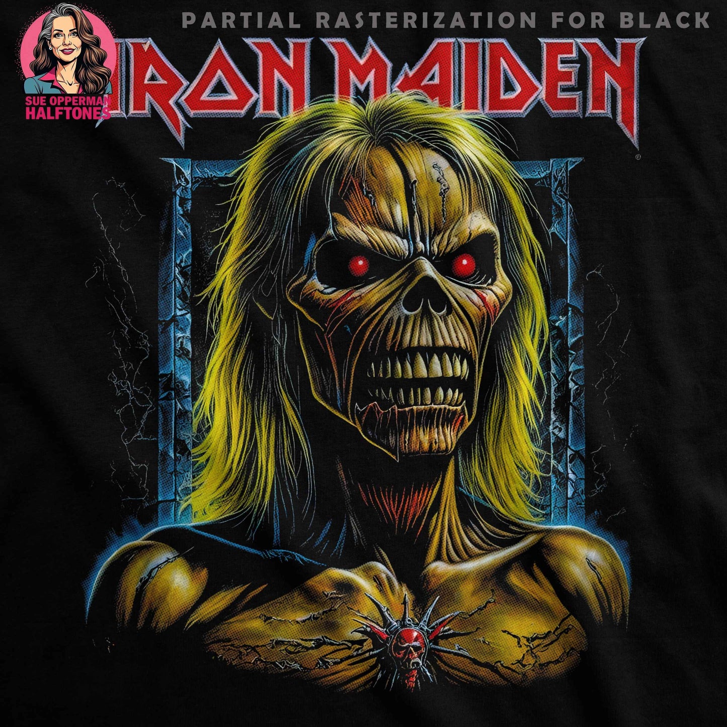 Iron Maiden Halftone T-Shirt Design - halftone PNG for T-shirts – Sue Opperman Halftones