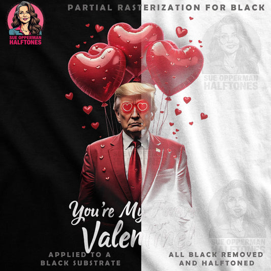 Valentines Trump Halftone T-Shirt Design - halftone PNG for T-shirts – Sue Opperman Halftones