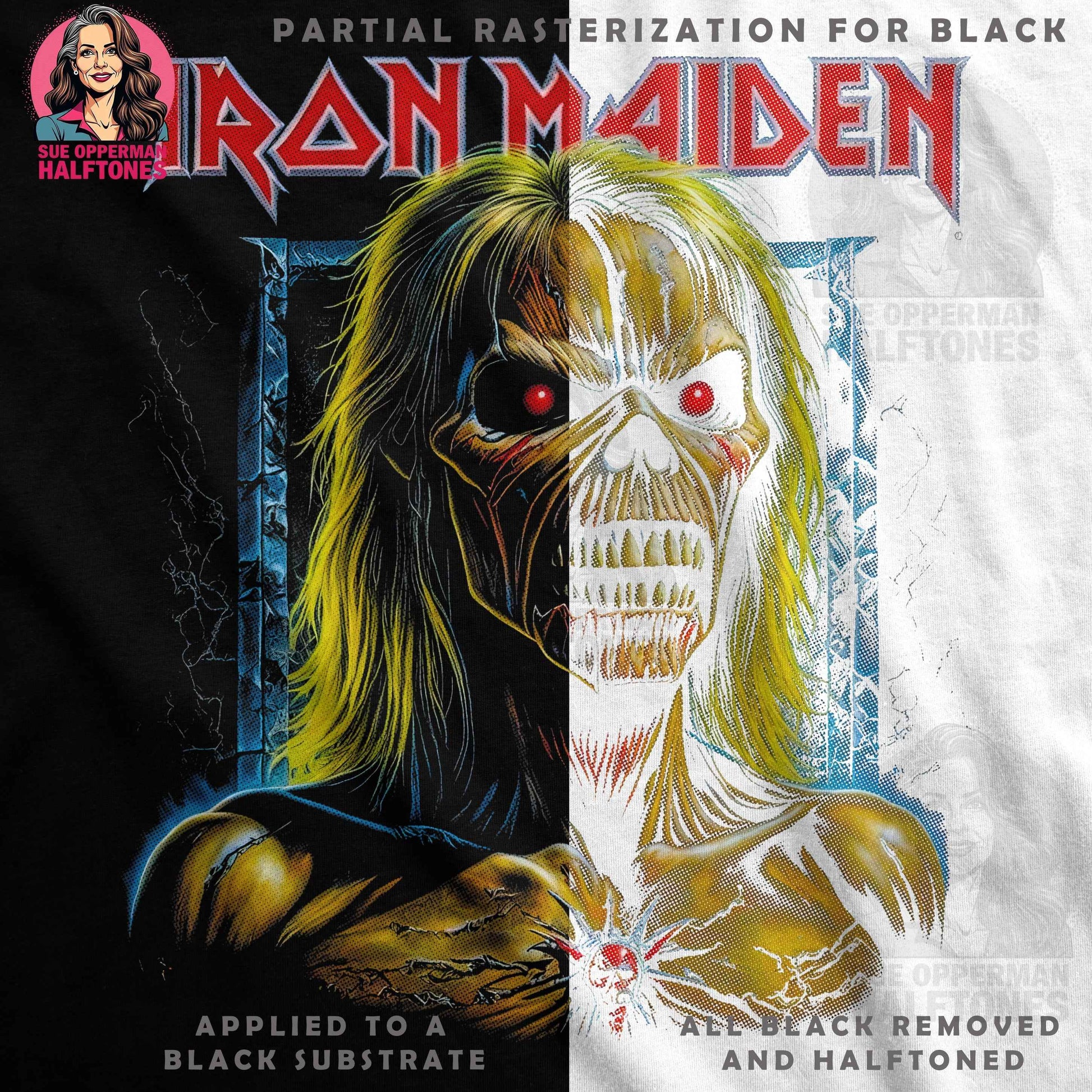 Iron Maiden Halftone T-Shirt Design - halftone PNG for T-shirts – Sue Opperman Halftones