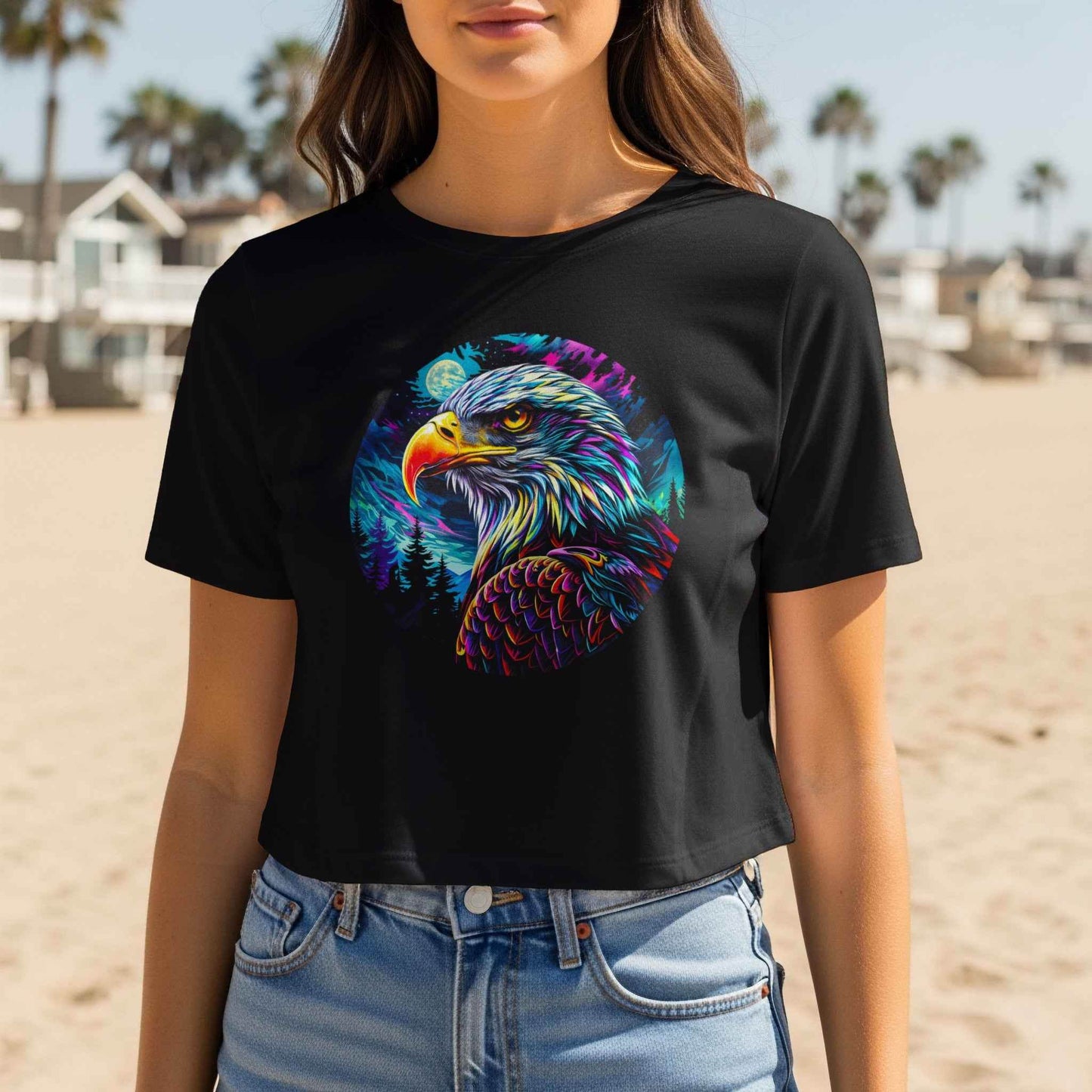 Colorful Eagle Portrait Illustration Halftone T-Shirt Design - halftone PNG for T-shirts – Sue Opperman Halftones
