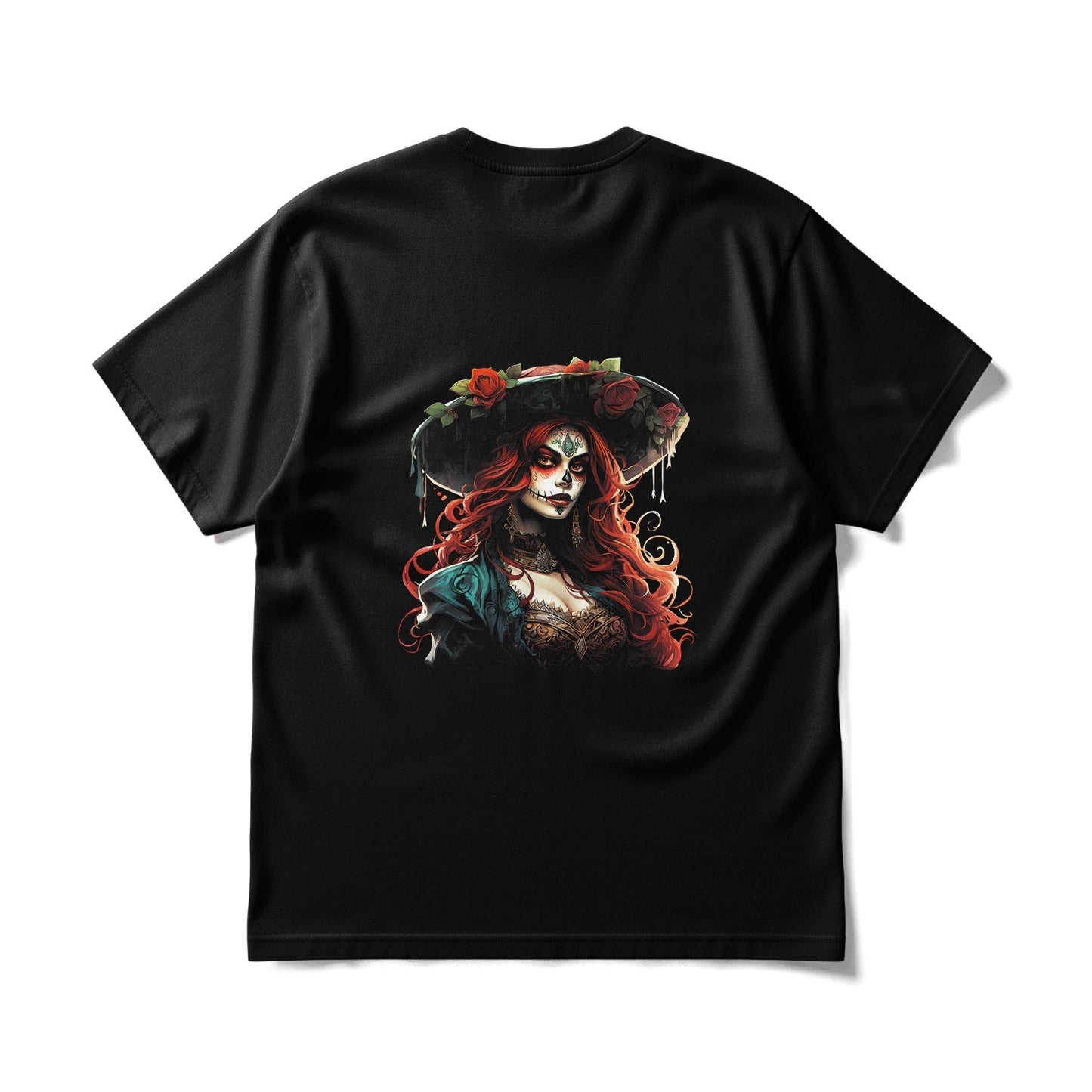 Skull Sugar Bride And Roses Halftone T-Shirt Design - halftone PNG for T-shirts – Sue Opperman Halftones