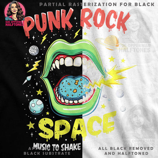 Space Halftone T-Shirt Design - halftone PNG for T-shirts – Sue Opperman Halftones