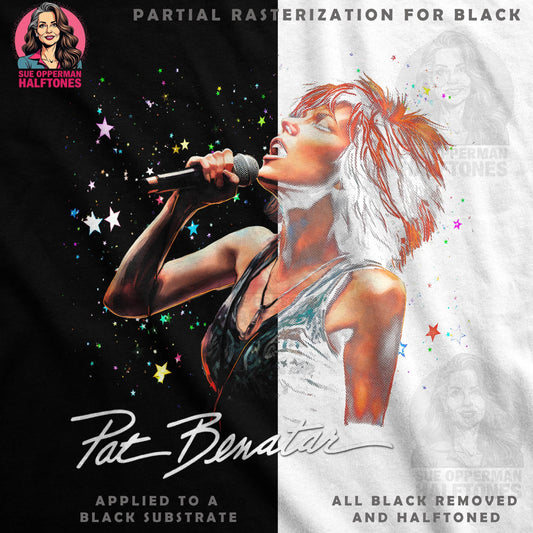 Pat Benatar Halftone T-Shirt Design - halftone PNG for T-shirts – Sue Opperman Halftones