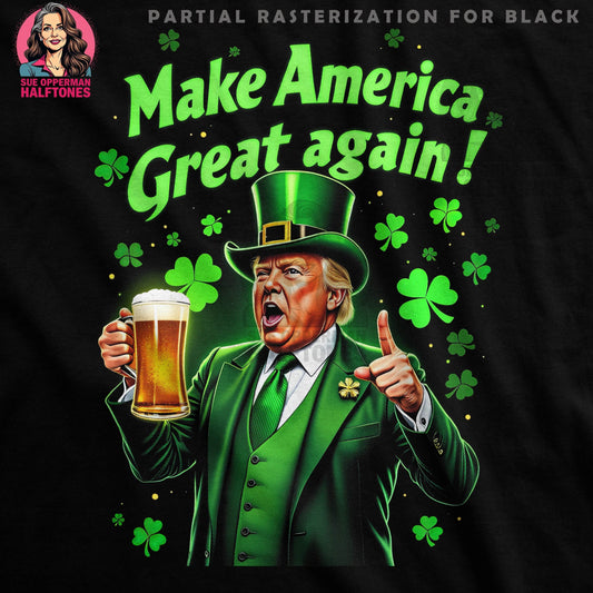 St Patricks Day President Halftone T-Shirt Design - halftone PNG for T-shirts – Sue Opperman Halftones