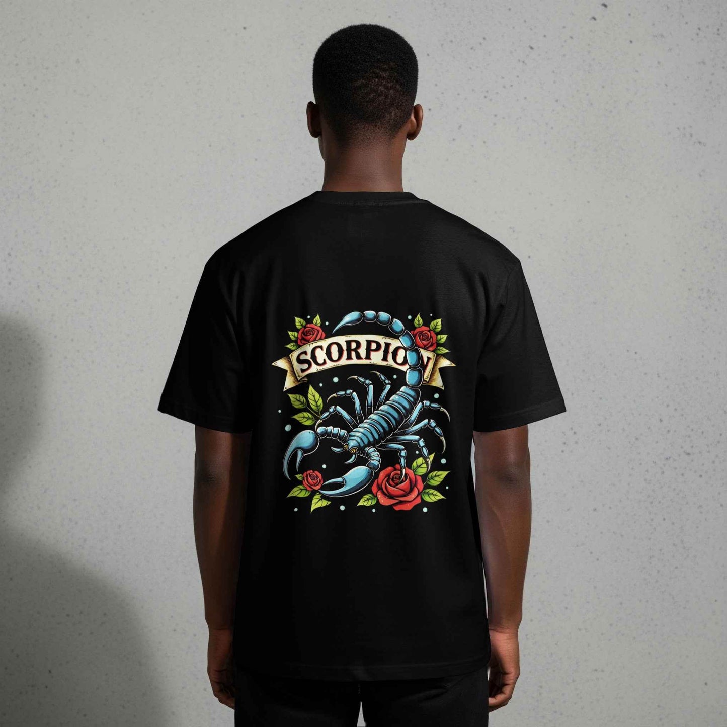 Scorpion and Roses Zodiac Halftone T-Shirt Design - halftone PNG for T-shirts – Sue Opperman Halftones