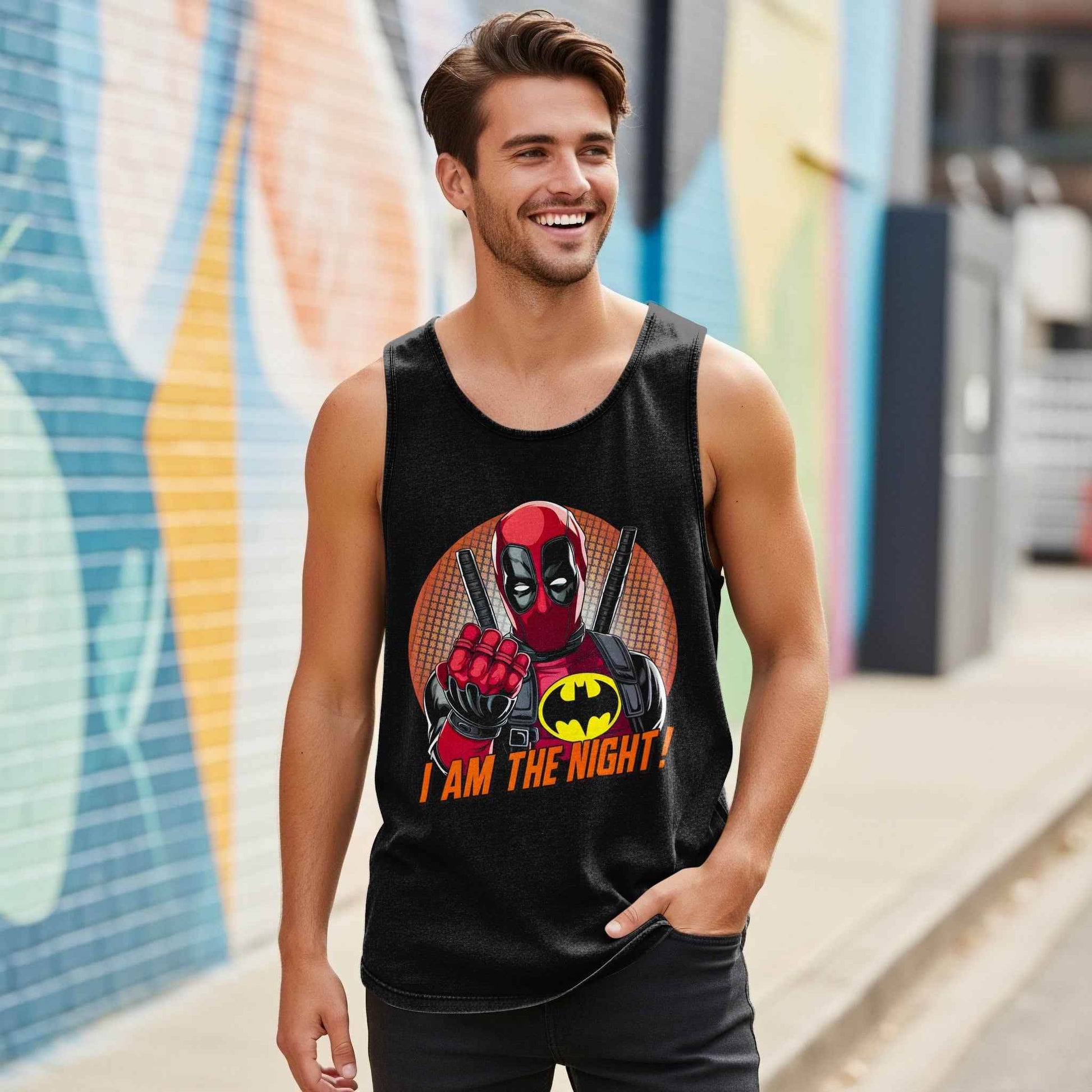Superhero Dead Pool Inspired Halftone T-Shirt Design - halftone PNG for T-shirts – Sue Opperman Halftones