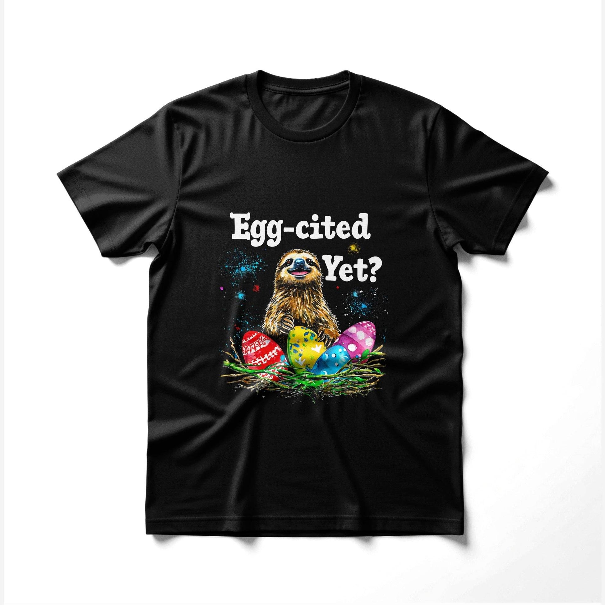 Eggcited Sloth Easter Eggs Halftone T-Shirt Design - halftone PNG for T-shirts – Sue Opperman Halftones