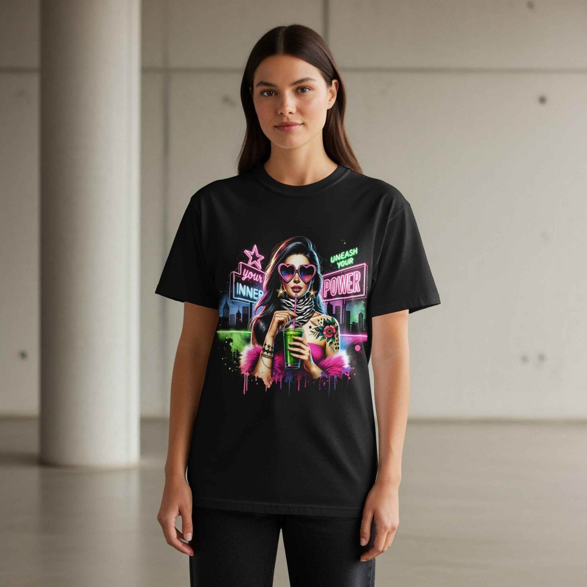 Glamour Unleash Your Inner Power Halftoned T-Shirt Design - halftone PNG for T-shirts – Sue Opperman Halftones