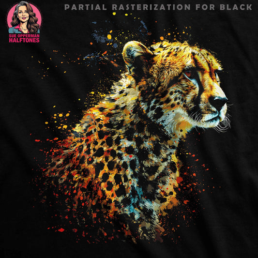 Animals Detailed Tiger Face Abstract Halftoned T-Shirt Designs - halftone PNG for T-shirts – Sue Opperman Halftones