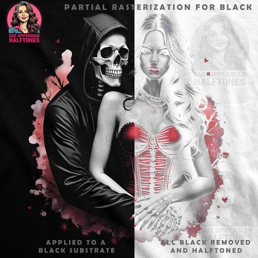 Gothic Romance Grim Reaper Halftone T-Shirt Design - halftone PNG for T-shirts – Sue Opperman Halftones