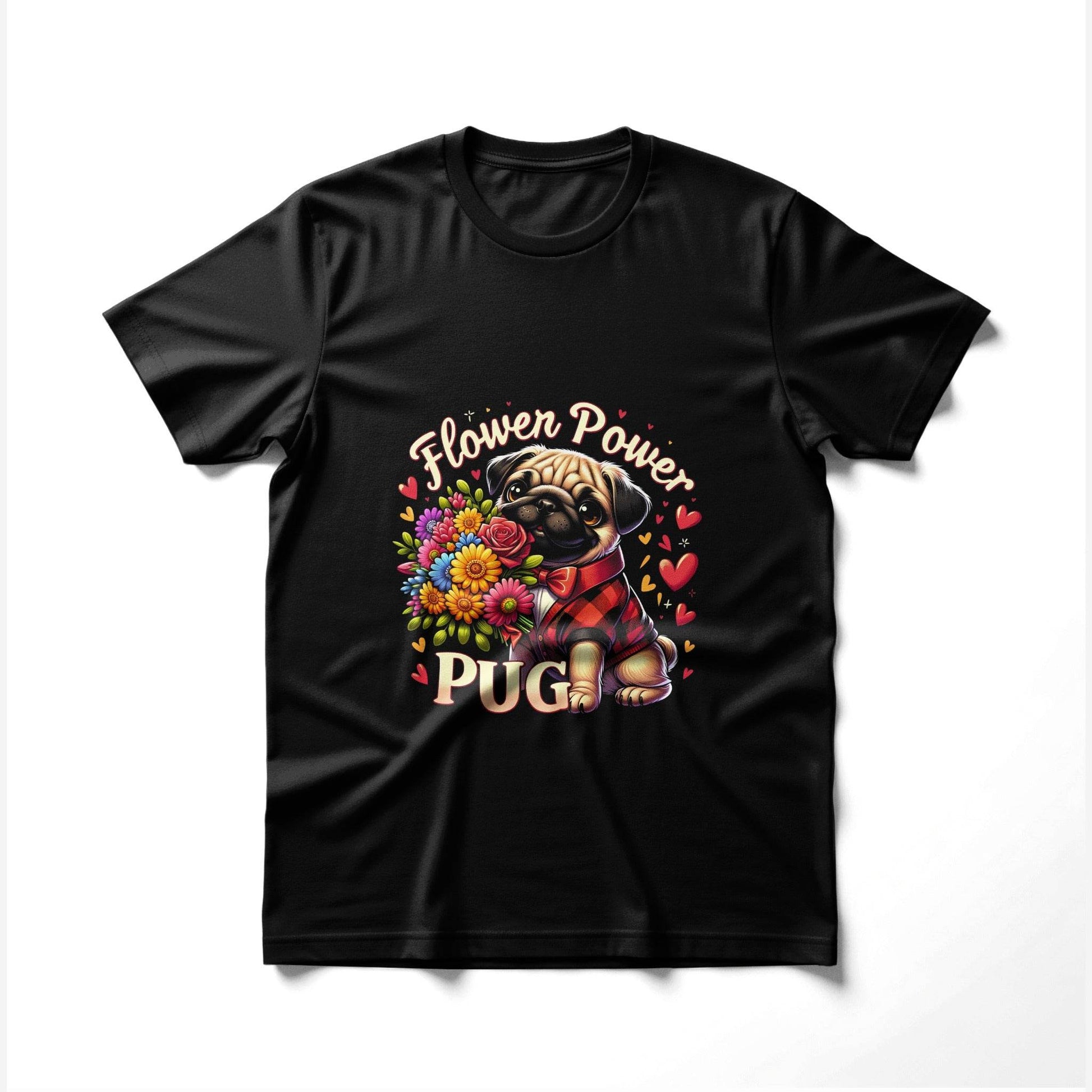 Flower Power Pug Halftone T-Shirt Design - halftone PNG for T-shirts – Sue Opperman Halftones