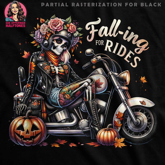 Halloween Motorcycle Halftone T-Shirt Design - halftone PNG for T-shirts – Sue Opperman Halftones