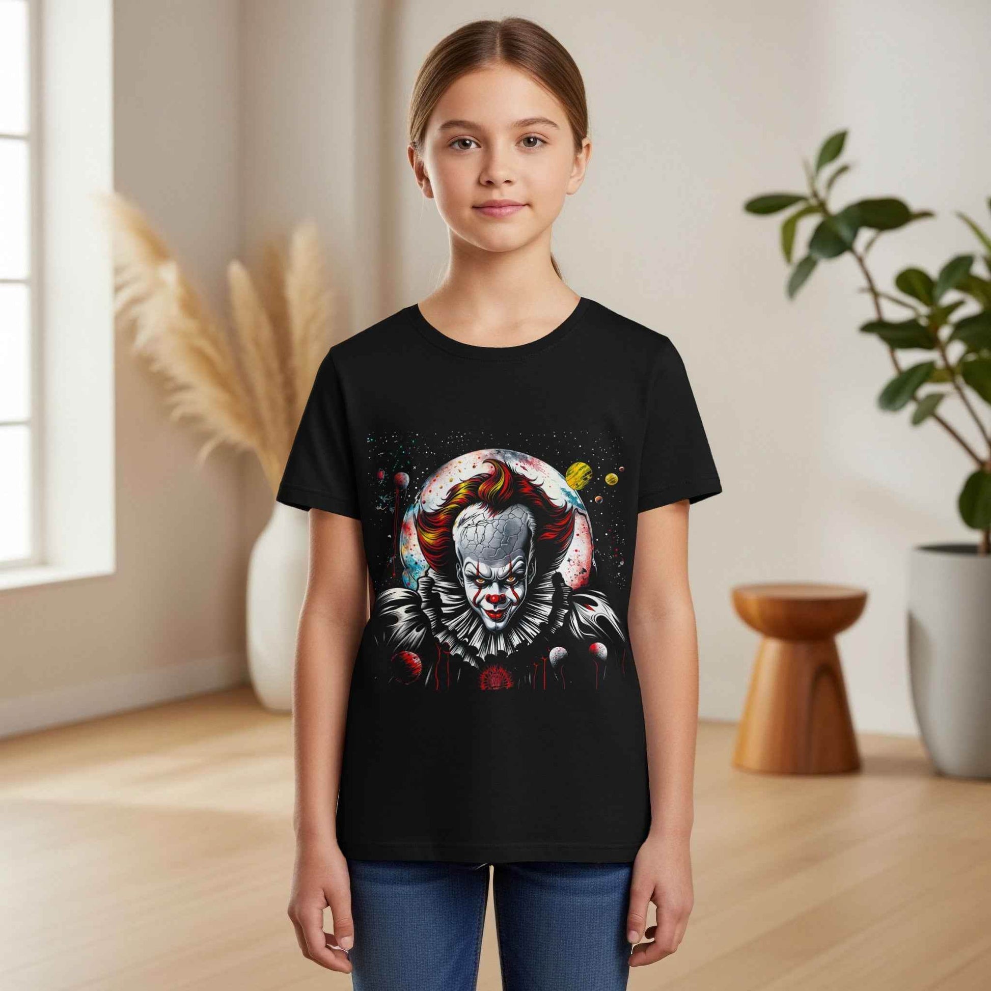 Horror Clown in Space Halftone T-Shirt Design - halftone PNG for T-shirts – Sue Opperman Halftones
