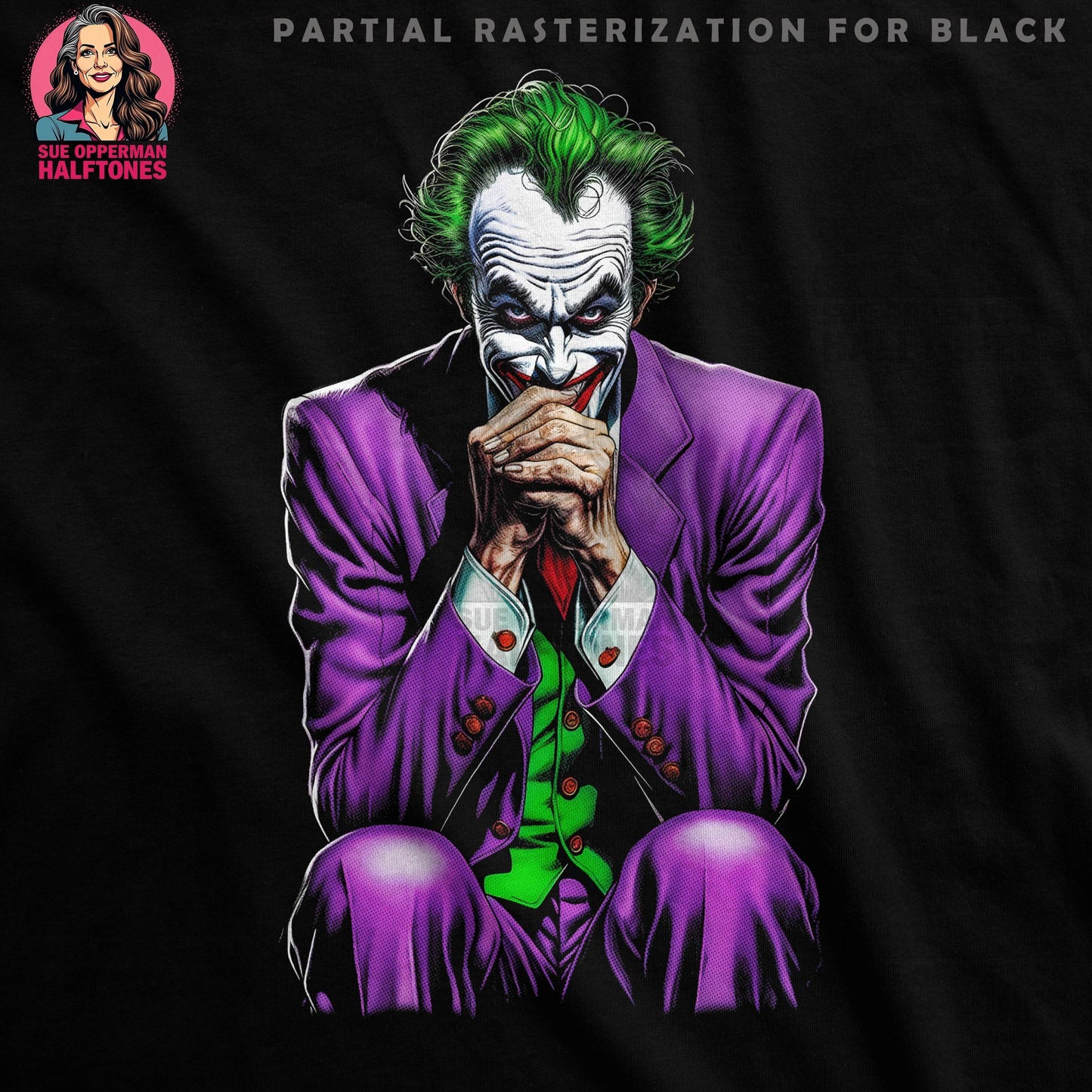 Celebrities Joker Inspired Halftone T-Shirt Design - halftone PNG for T-shirts – Sue Opperman Halftones