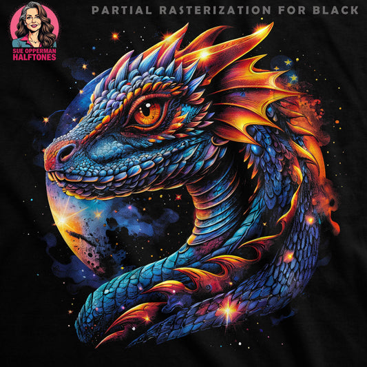 Fantasy Dragon Halftone T-Shirt Design - halftone PNG for T-shirts – Sue Opperman Halftones