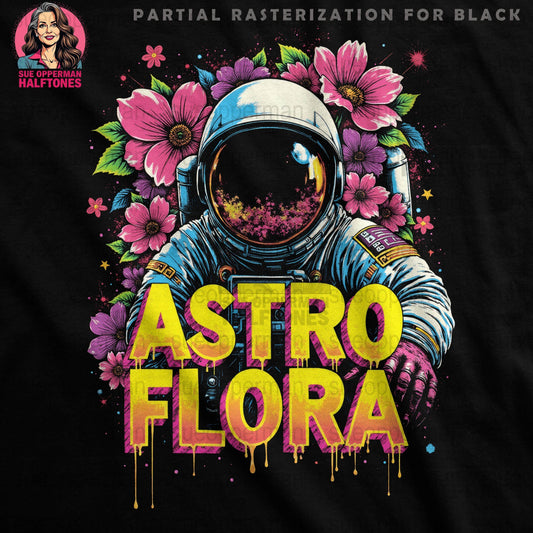 Astro Flora Halftone T-Shirt Design Digital - halftone PNG for T-shirts – Sue Opperman Halftones