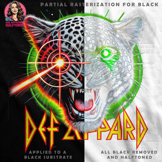 Def Leppard Animal Band Halftone Digital Halftoned T-Shirt Design - halftone PNG for T-shirts – Sue Opperman Halftones