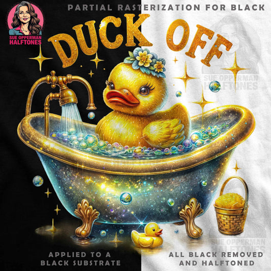 Duck Bathing Halftone T-Shirt Design Digital - halftone PNG for T-shirts – Sue Opperman Halftones