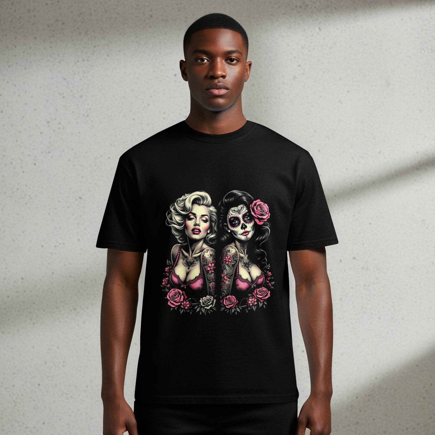Marilyn Monroe Sugar Skull Portrait Halftone T-Shirt Design - halftone PNG for T-shirts – Sue Opperman Halftones