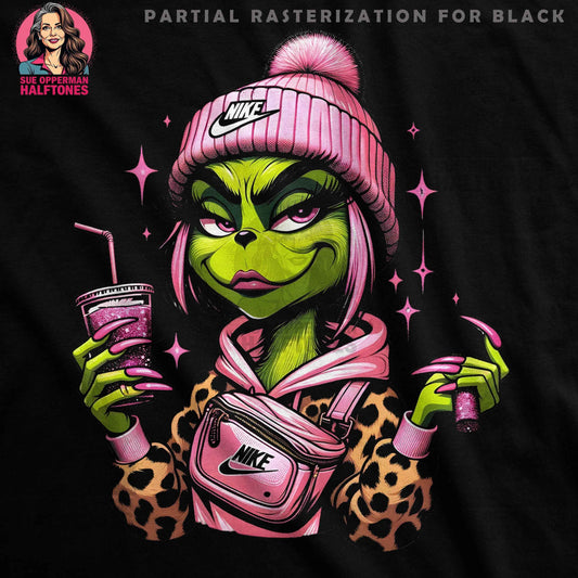 Christmas Grinch Nike Halftone T-Shirt Design - halftone PNG for T-shirts – Sue Opperman Halftones