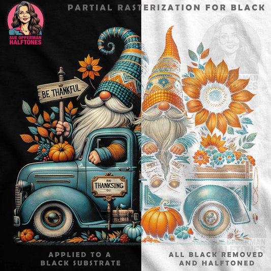 Thanksgiving Gnomes Halftone T-Shirt Design - halftone PNG for T-shirts – Sue Opperman Halftones