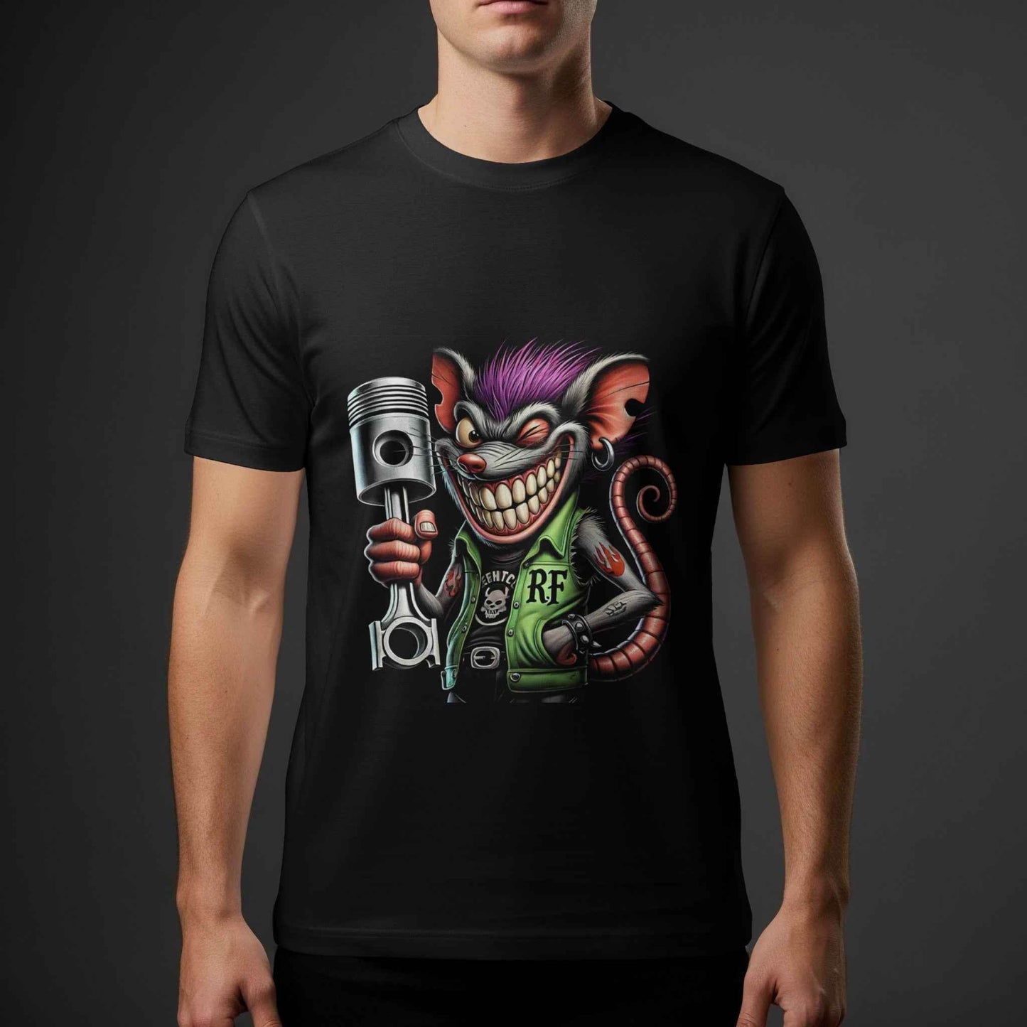 Animals Rat Fink Hot Rod Halftone T-Shirt Design - halftone PNG for T-shirts – Sue Opperman Halftones