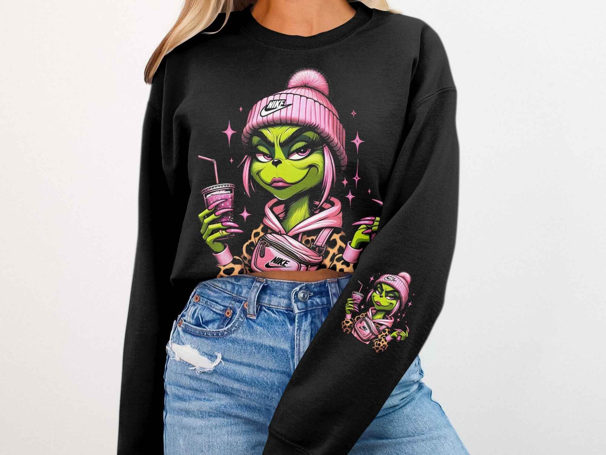 Christmas Grinch Nike Halftone T-Shirt Design - halftone PNG for T-shirts – Sue Opperman Halftones