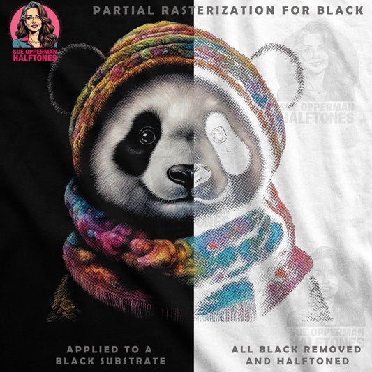 Colorful Panda Halftone T-Shirt Design - halftone PNG for T-shirts – Sue Opperman Halftones