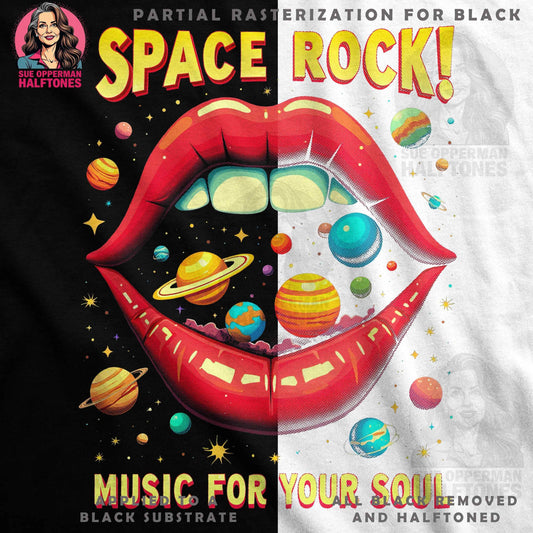 Space Halftone T-Shirt Design - halftone PNG for T-shirts – Sue Opperman Halftones