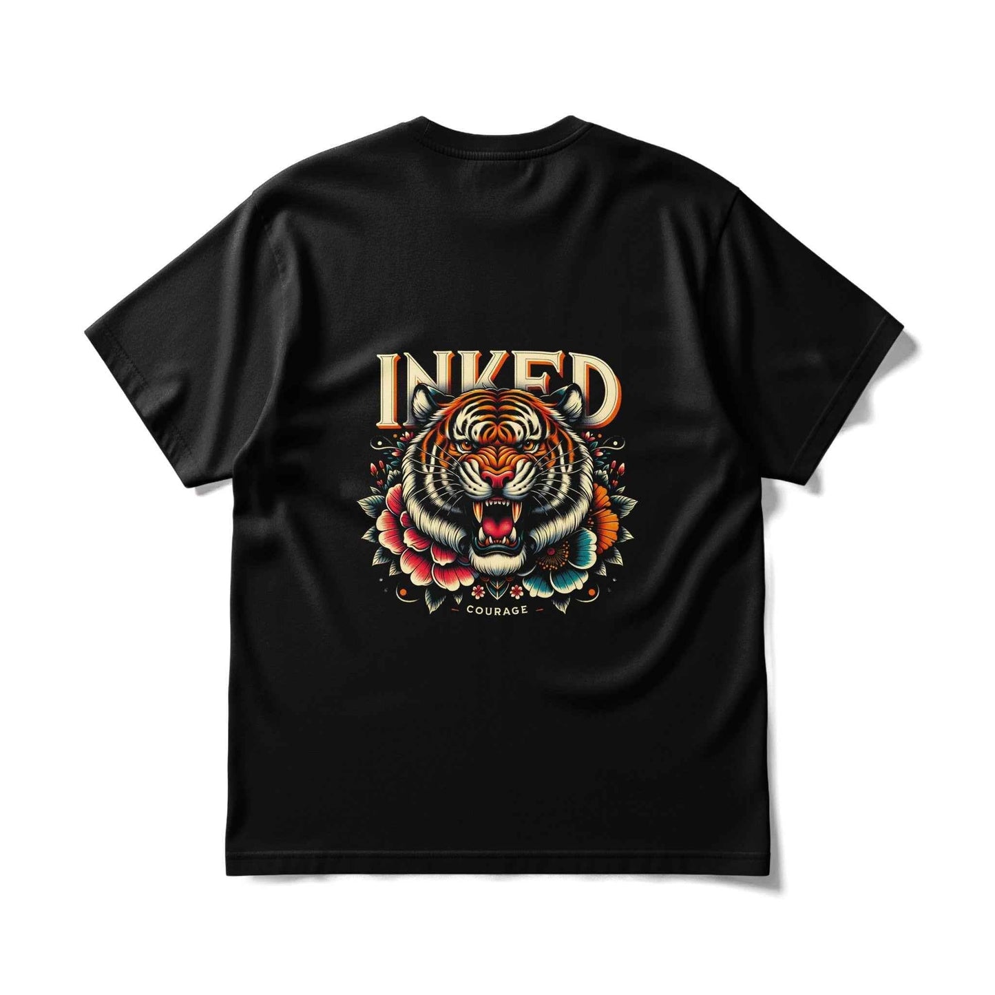 Inked Tiger Floral Halftone Digital halftoned T-Shirt Design - halftone PNG for T-shirts – Sue Opperman Halftones