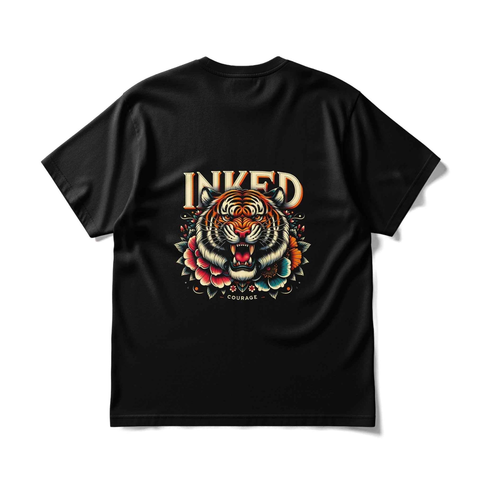 Inked Tiger Floral Halftone Digital halftoned T-Shirt Design - halftone PNG for T-shirts – Sue Opperman Halftones