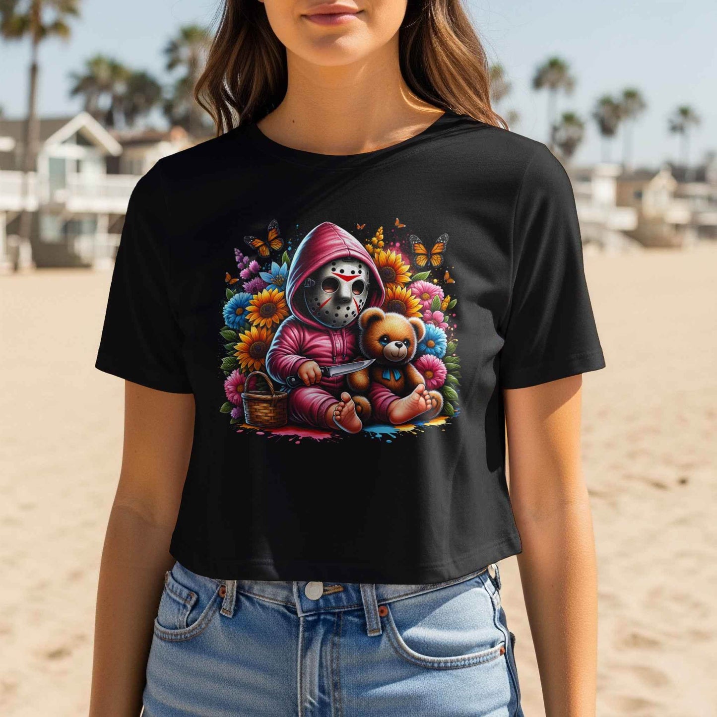 Creepy Cute Jason Baby Halftone T-Shirt Design Digital - halftone PNG for T-shirts – Sue Opperman Halftones
