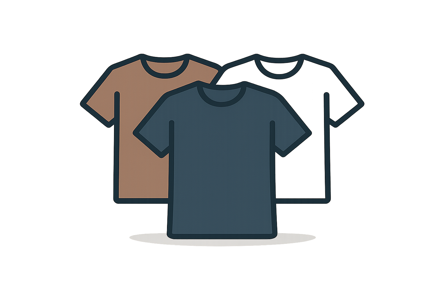 I want like three t-shirts together as an icon